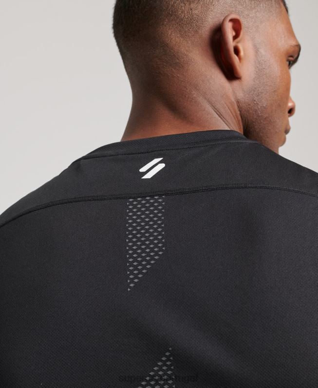 top de colete ativo homens preto roupas Superdry 2208H1426