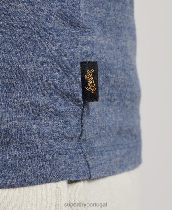 top de colete vintage com logo vintage homens marinha roupas Superdry 2208H1444