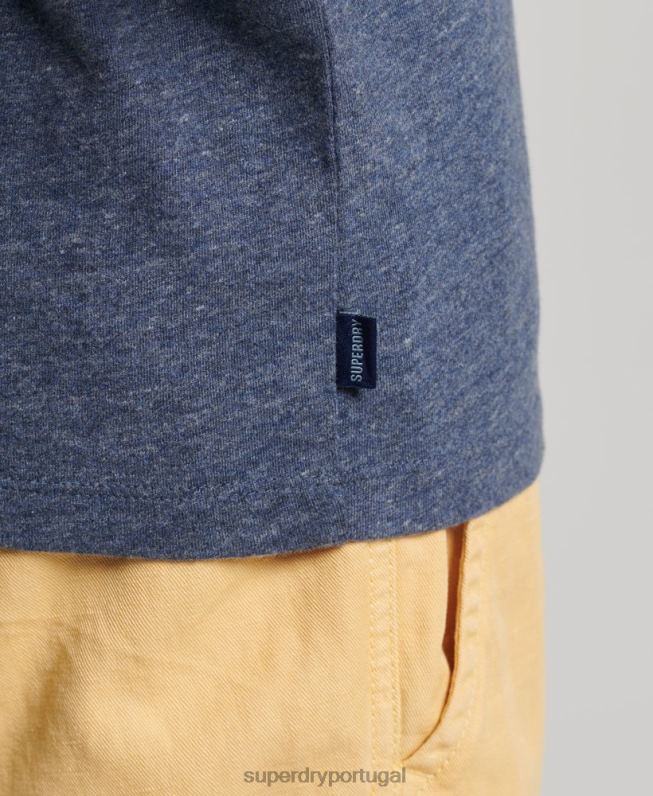 top de colete vintage de algodão orgânico homens marinha roupas Superdry 2208H1494