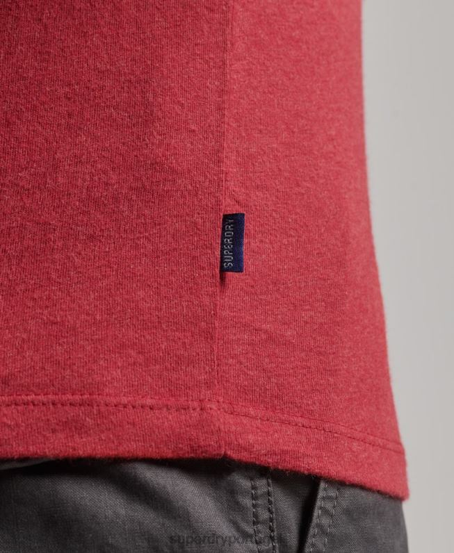 top de colete vintage de algodão orgânico homens vermelho roupas Superdry 2208H1490