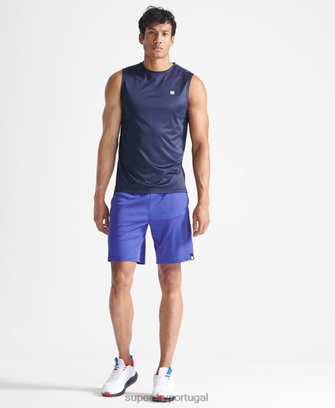 treinar colete ativo homens azul escuro roupas Superdry 2208H5398