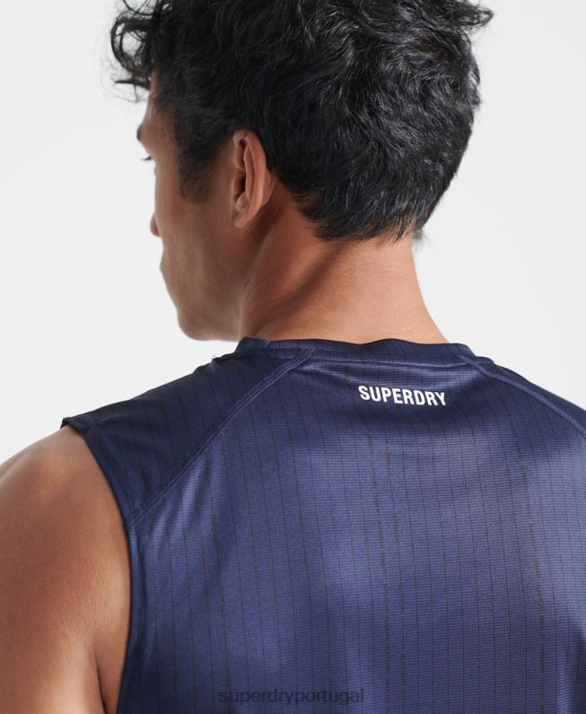 treinar colete ativo homens azul escuro roupas Superdry 2208H5398