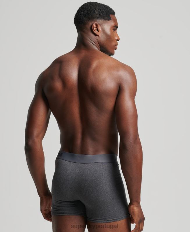 embalagem dupla de boxer offset de algodão orgânico homens preto roupas Superdry 2208H1824
