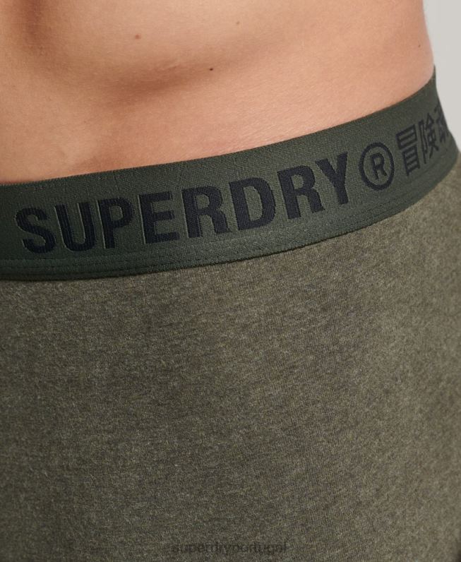 embalagem dupla de boxer offset de algodão orgânico homens preto roupas Superdry 2208H1864