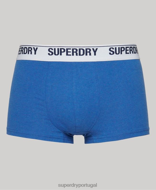 pacote duplo de baú de algodão orgânico homens azul roupas Superdry 2208H1734