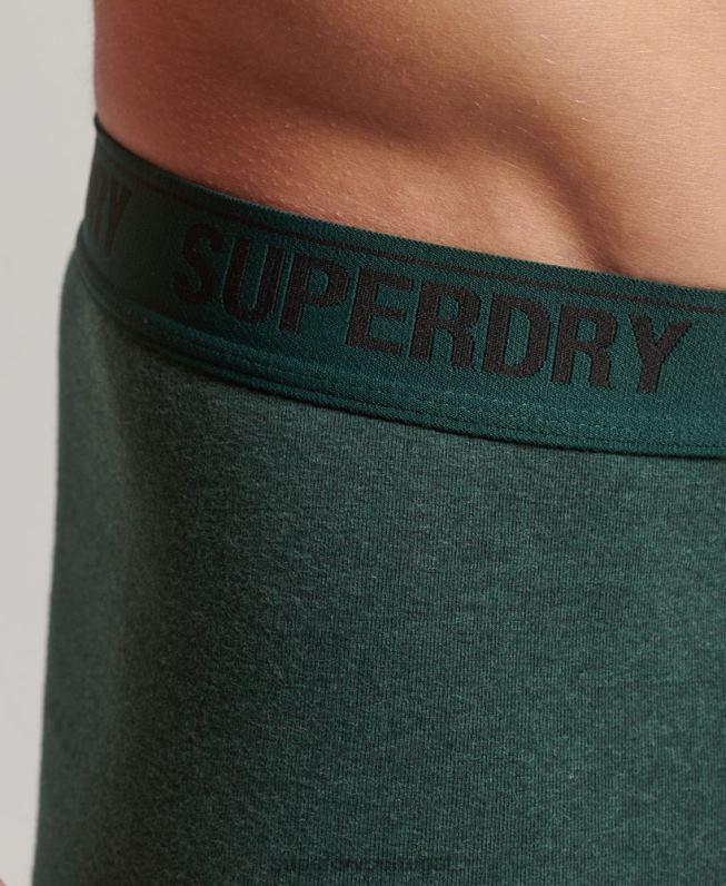 pacote duplo de baú de algodão orgânico homens verde roupas Superdry 2208H1781