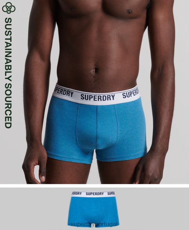 pacote único de baú de algodão orgânico homens azul roupas Superdry 2208H1877