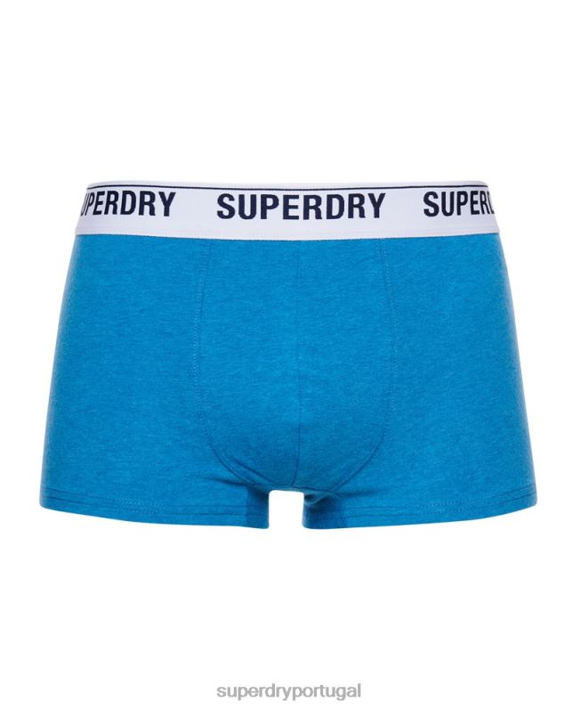 pacote único de baú de algodão orgânico homens azul roupas Superdry 2208H1877