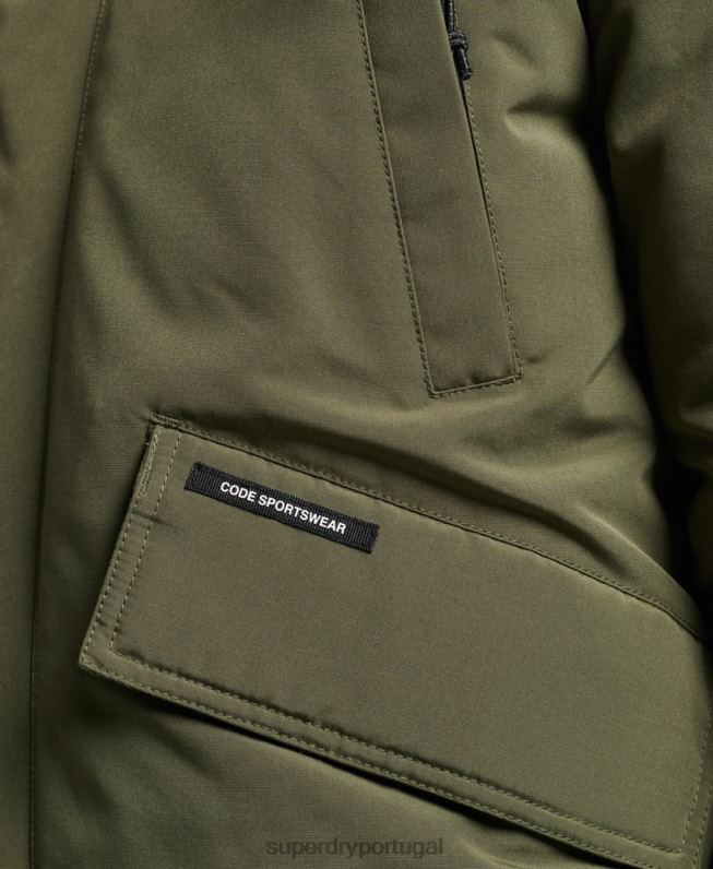 Jaqueta acolchoada Expedition Everest homens caqui roupas Superdry 2208H4524