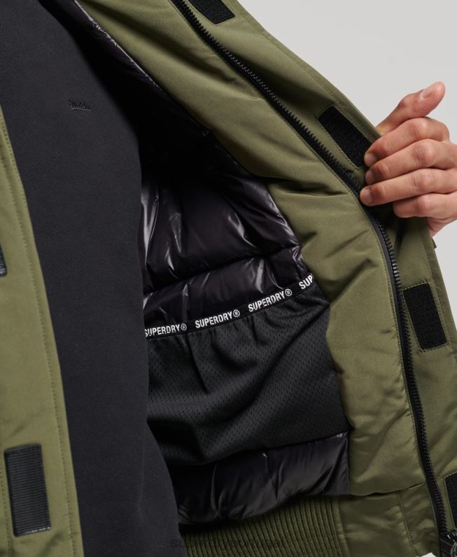 Jaqueta acolchoada Expedition Everest homens caqui roupas Superdry 2208H4524