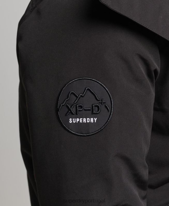 Jaqueta acolchoada Expedition Everest homens preto roupas Superdry 2208H4591