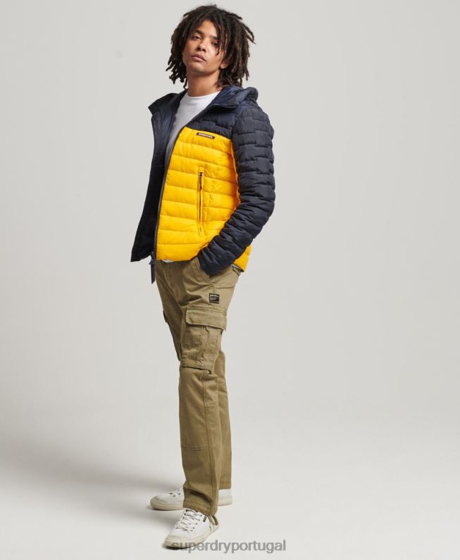 Jaqueta acolchoada Mix Fuji Expedition Radar homens amarelo roupas Superdry 2208H4655
