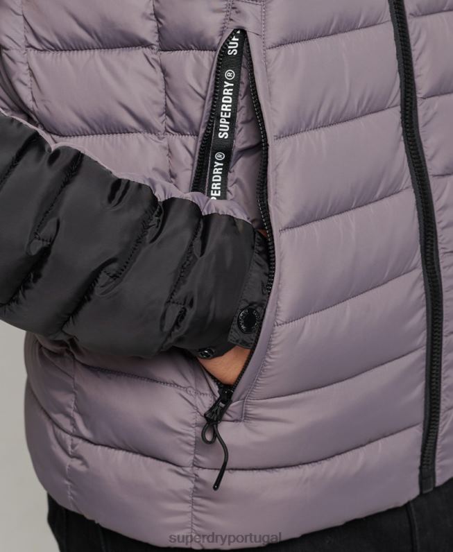 Jaqueta acolchoada Mix Fuji Expedition Radar homens cinza roupas Superdry 2208H4469