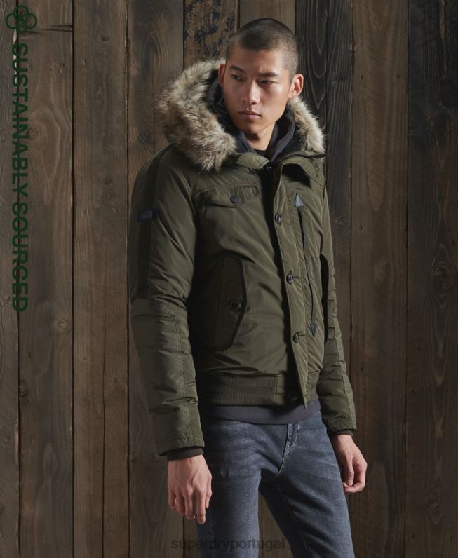 Jaqueta bomber chinook homens caqui roupas Superdry 2208H4541