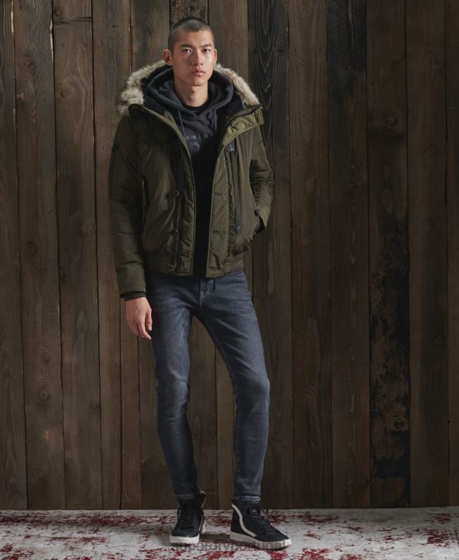 Jaqueta bomber chinook homens caqui roupas Superdry 2208H4541