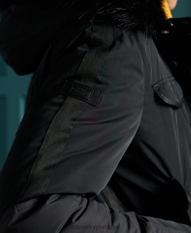 Jaqueta bomber chinook homens preto roupas Superdry 2208H4732