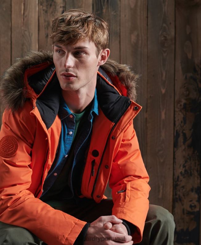 Jaqueta bomber everest down snow homens laranja roupas Superdry 2208H1194