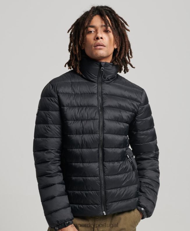 Jaqueta clássica com logo homens preto roupas Superdry 2208H4633