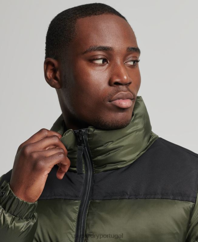 Jaqueta puffer sportstyle code homens verde roupas Superdry 2208H4711
