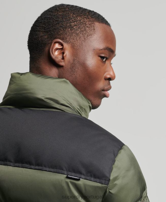 Jaqueta puffer sportstyle code homens verde roupas Superdry 2208H4711