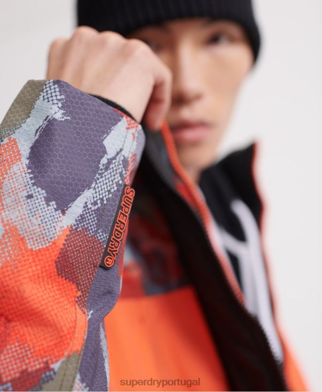 Jaqueta sd-wind attacker com estampa polar e capuz homens multi roupas Superdry 2208H1201