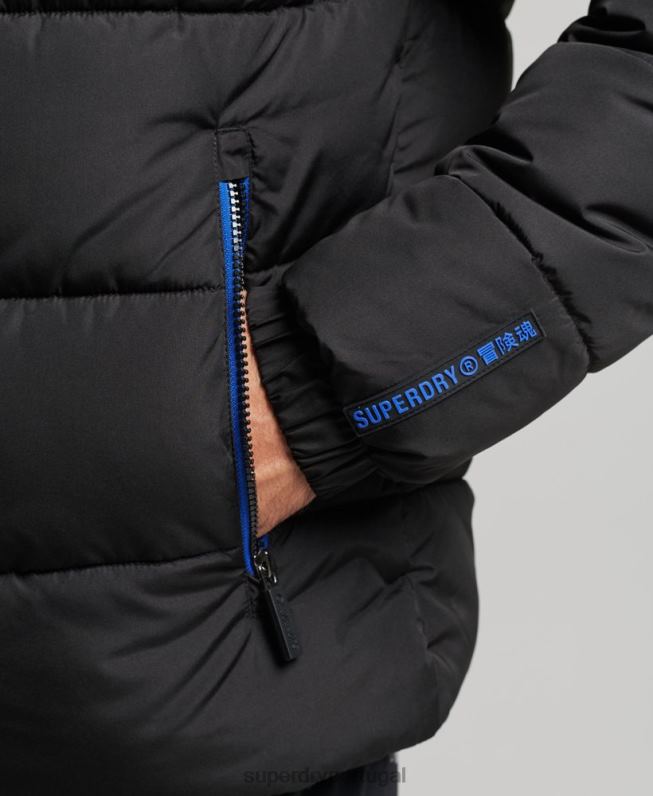 baiacu esportivo homens preto roupas Superdry 2208H4491