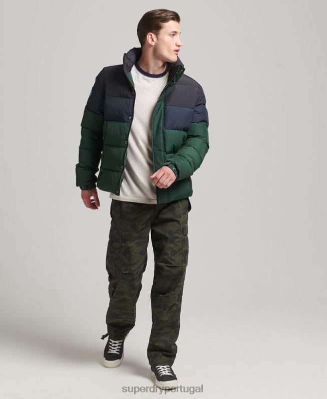 baiacu vintage retrô cb homens verde roupas Superdry 2208H4471