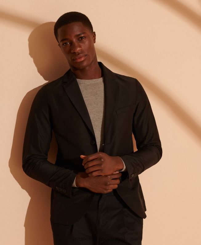 blazer tecnológico edição limitada homens preto roupas Superdry 2208H4736