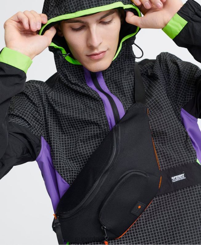 cagoule aéreo de néon da cidade homens preto roupas Superdry 2208H4792