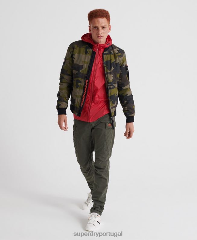 cagoule embalável offshore homens vermelho roupas Superdry 2208H1186