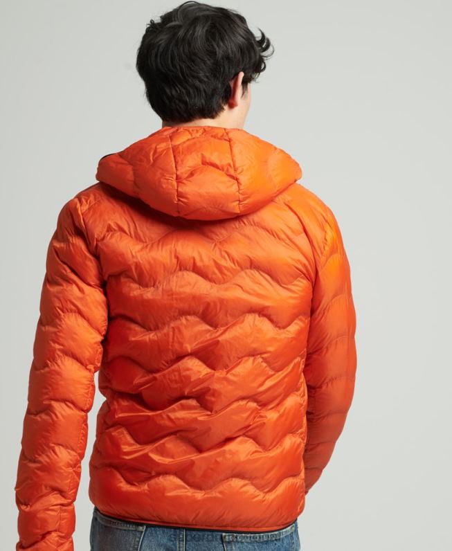 casaco de camada média com capuz homens laranja roupas Superdry 2208H4527