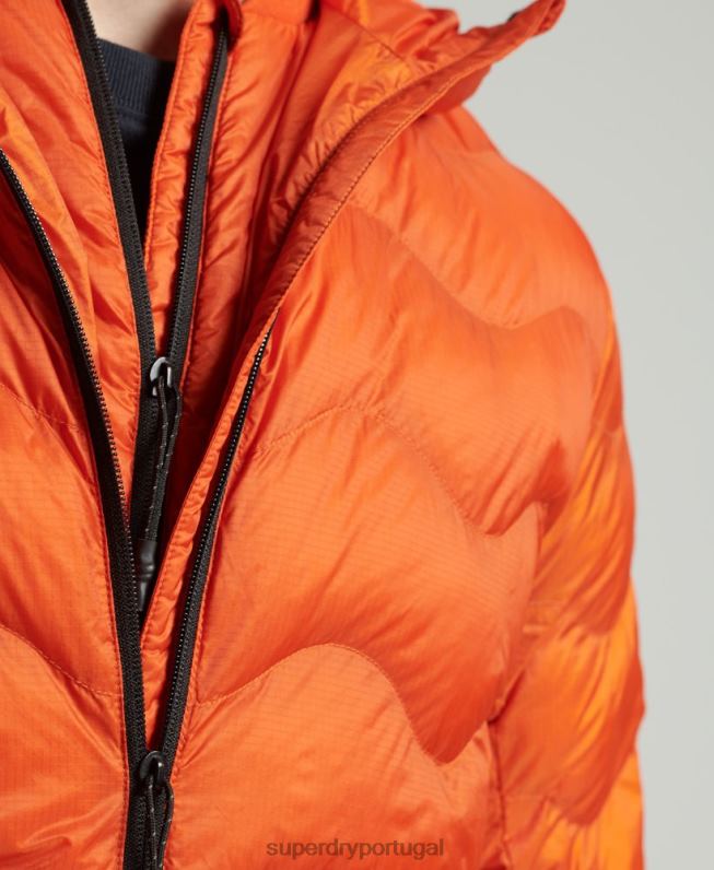 casaco de camada média com capuz homens laranja roupas Superdry 2208H4527