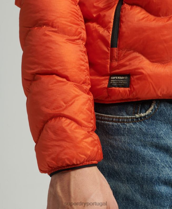 casaco de camada média com capuz homens laranja roupas Superdry 2208H4527