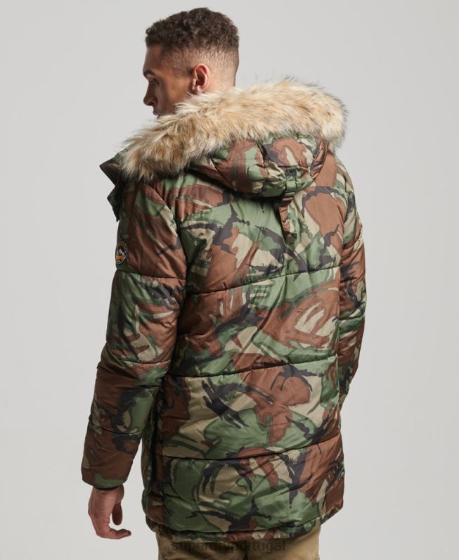 casaco parka expedição sd homens verde roupas Superdry 2208H4775