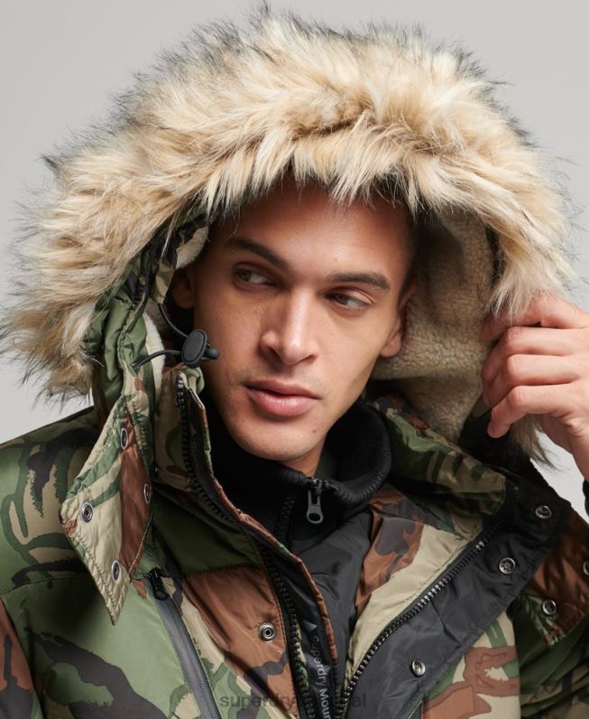 casaco parka expedição sd homens verde roupas Superdry 2208H4775