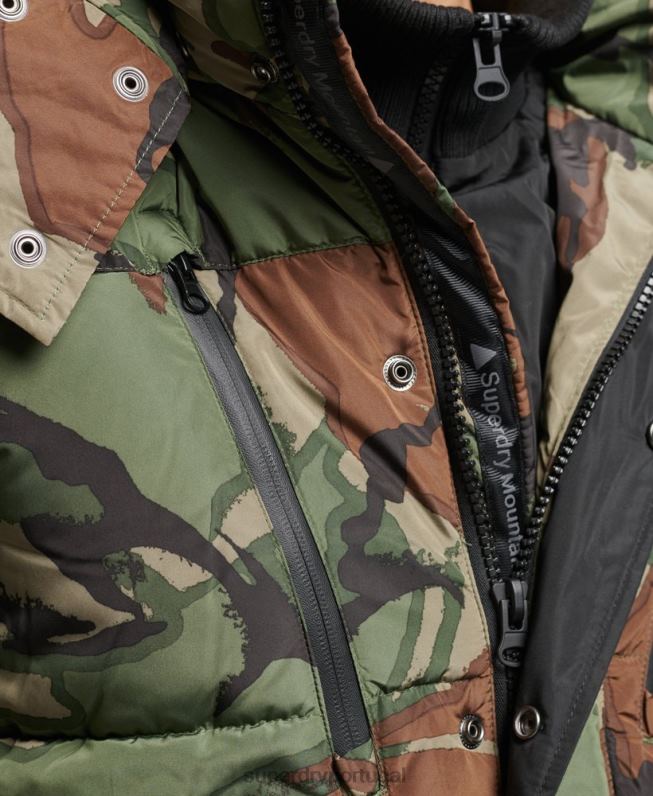 casaco parka expedição sd homens verde roupas Superdry 2208H4775