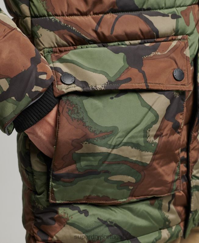 casaco parka expedição sd homens verde roupas Superdry 2208H4775