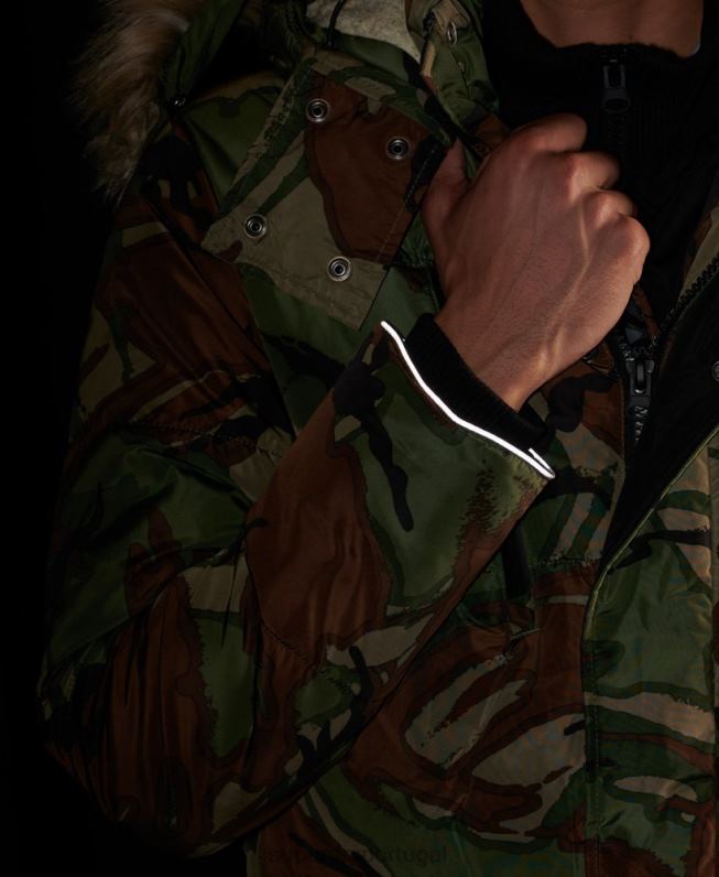 casaco parka expedição sd homens verde roupas Superdry 2208H4775