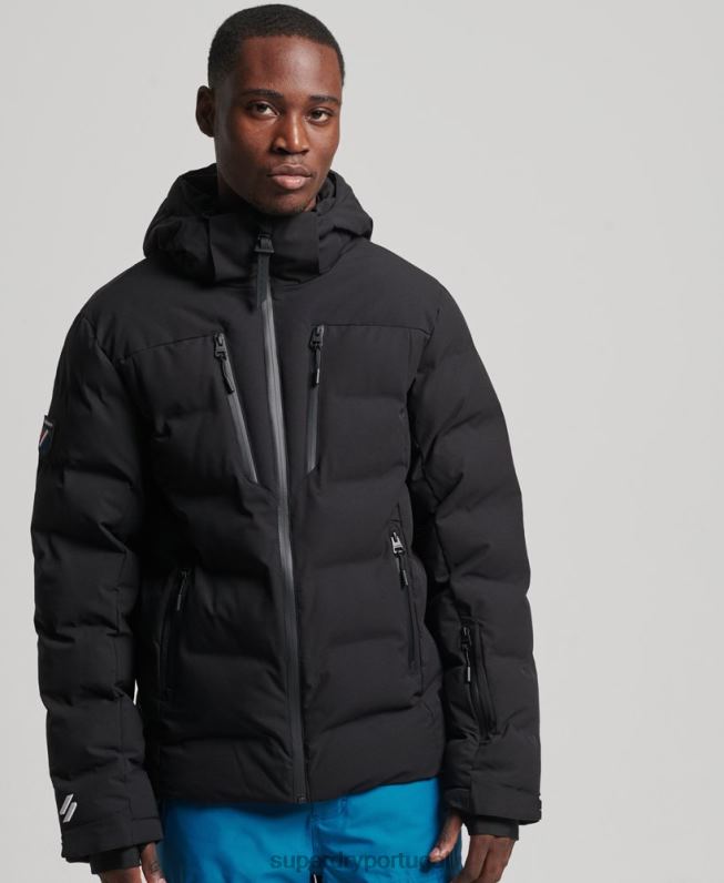 casaco puffer ski radar pro homens preto roupas Superdry 2208H1066