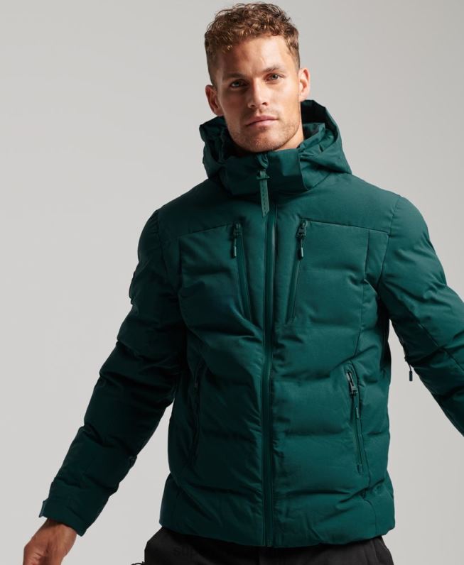 casaco puffer ski radar pro homens turquesa roupas Superdry 2208H971