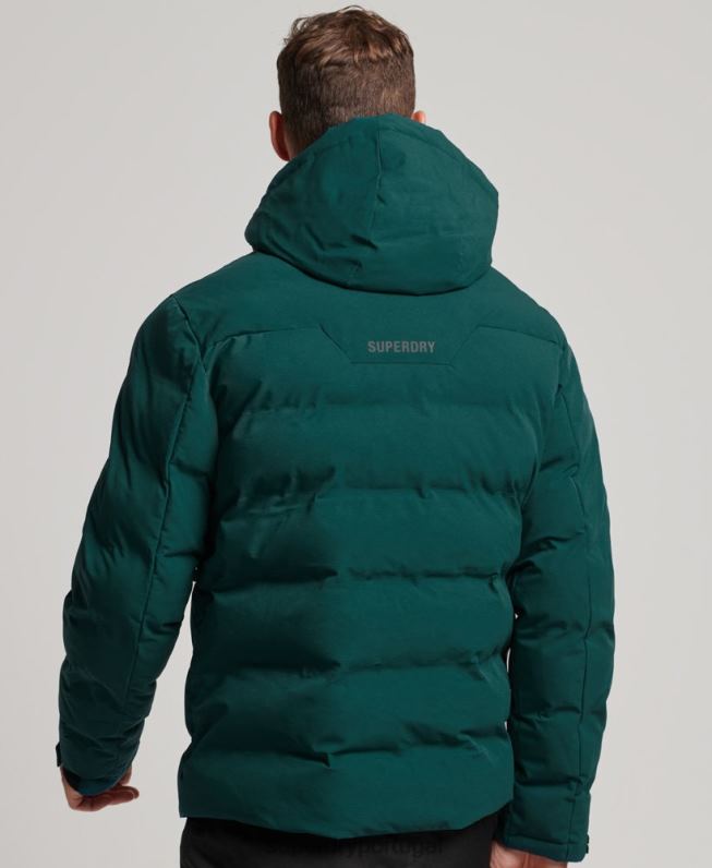 casaco puffer ski radar pro homens turquesa roupas Superdry 2208H971