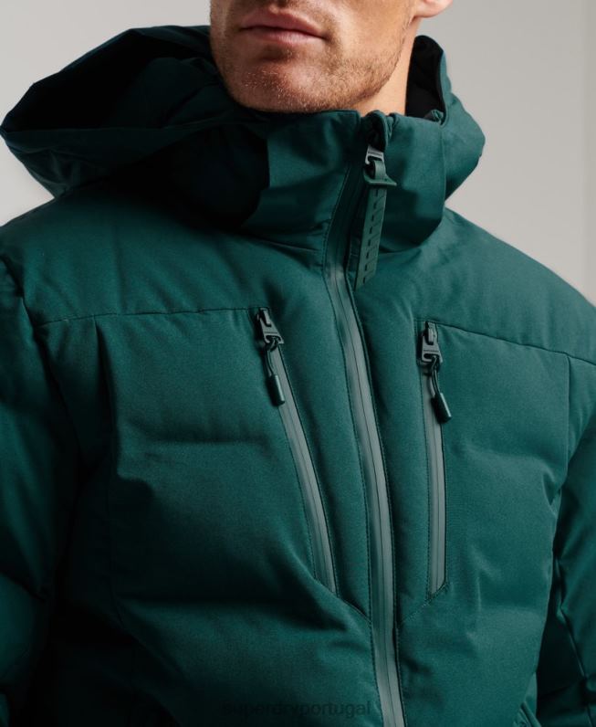 casaco puffer ski radar pro homens turquesa roupas Superdry 2208H971