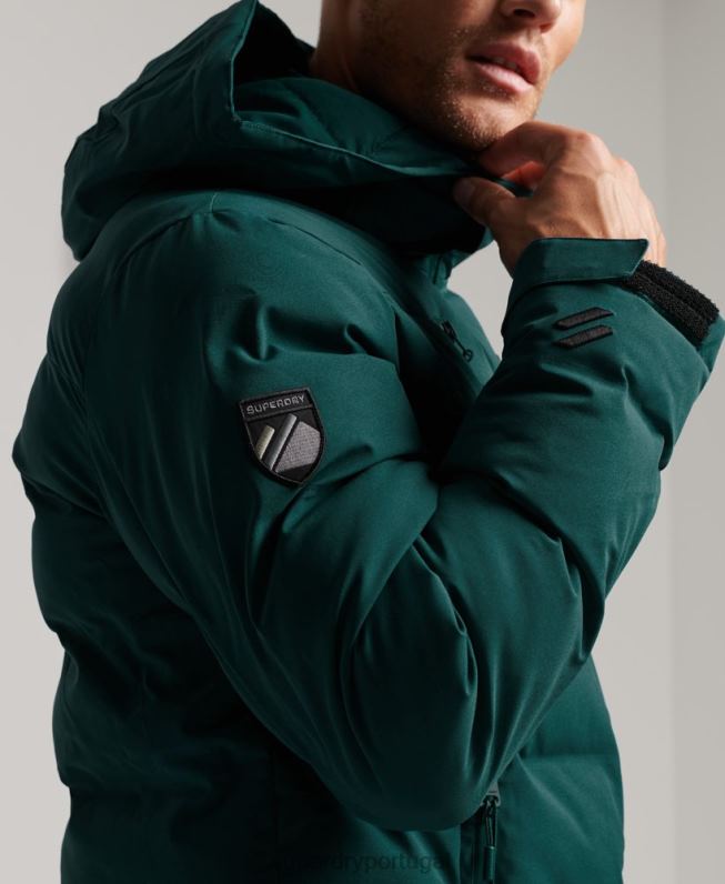 casaco puffer ski radar pro homens turquesa roupas Superdry 2208H971