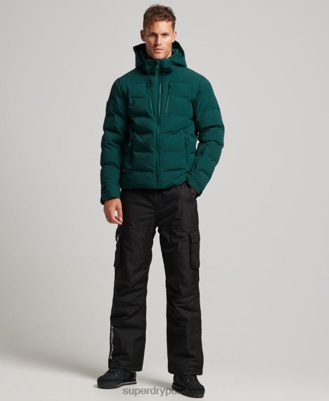 casaco puffer ski radar pro homens turquesa roupas Superdry 2208H971