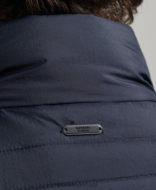 colete acolchoado leve homens marinha roupas Superdry 2208H4590