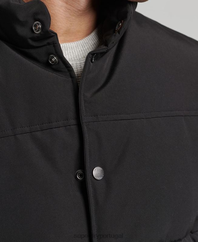 colete de montanha vintage homens cinza escuro roupas Superdry 2208H4528