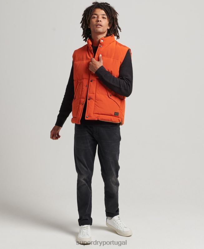 colete de montanha vintage homens laranja roupas Superdry 2208H4439