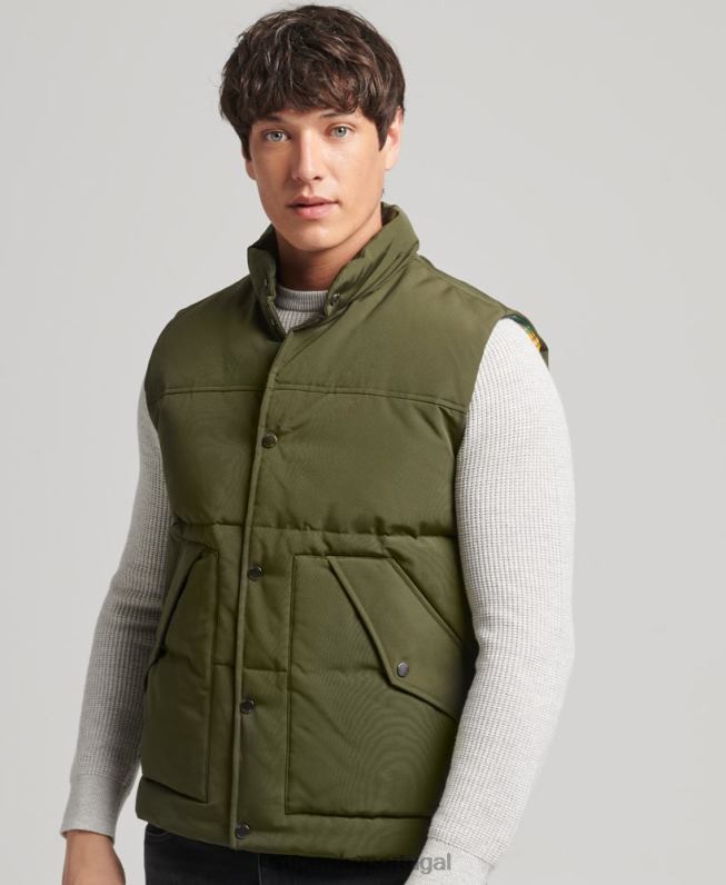 colete de montanha vintage homens verde roupas Superdry 2208H4529