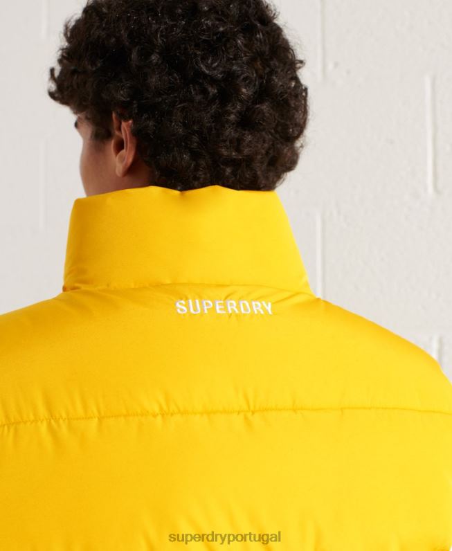 colete esportivo sem capuz homens amarelo roupas Superdry 2208H1156