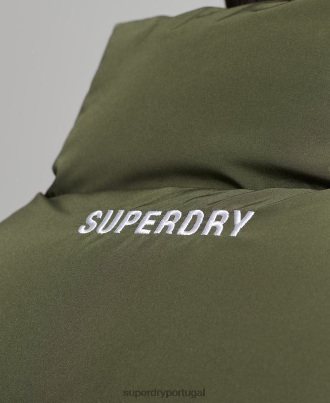 colete esportivo sem capuz homens caqui roupas Superdry 2208H990